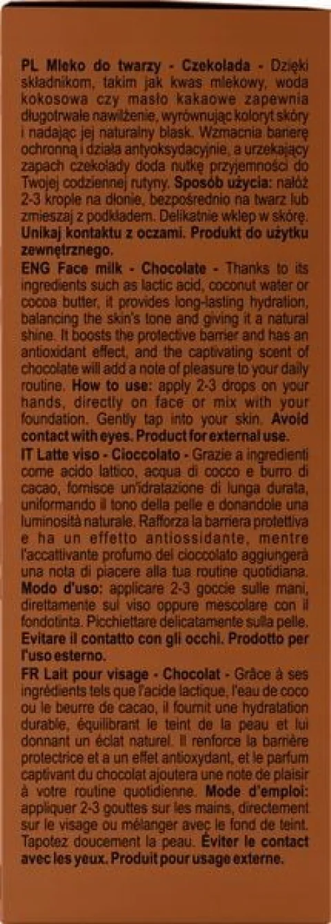 FLUFF MLEKO DO TWARZY WYRÓWNUJĄCE KOLORYT CZEKOLADA 40 ML