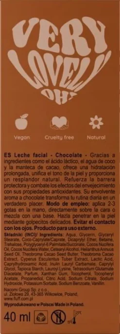 FLUFF MLEKO DO TWARZY WYRÓWNUJĄCE KOLORYT CZEKOLADA 40 ML