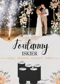 Fontanna iskier 2 metry 20 sek - DJ, Wesele, Pierwszy taniec, Tort, 18-stka