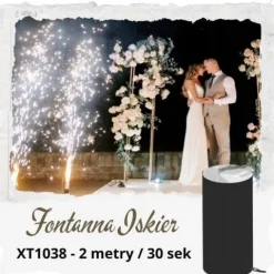 Fontanna Iskier 2 metry 30 sek - DJ, Wesele, Pierwszy taniec, Tort, 18-stka