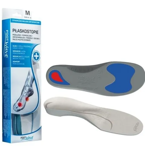 FOOTWAVE Wkładki premium PŁASKOSTOPIE PODŁ/POPRZ rozmiar 44-45 DOROSŁY