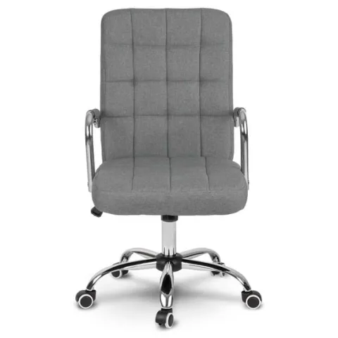Fotel biurowy materiałowy Benton szary