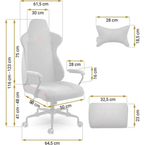 Fotel biurowy Sofotel Werona - szary - 2583