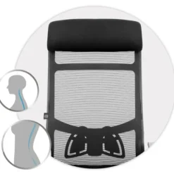 Fotel biurowy z mikrosiatki Sofotel Brema czarny