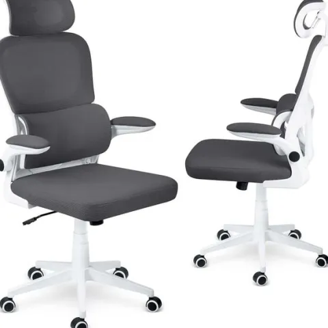 Fotel biurowy z mikrosiatki Sofotel Brema szary