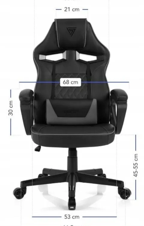 Fotel Gamingowy Biurowy Ekoskóra Obrotowy Krzesło Biurowe - Knight Sense7