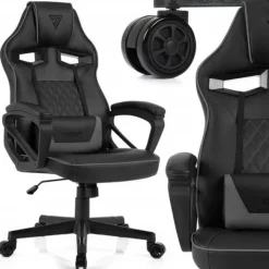 Fotel Gamingowy Biurowy Ekoskóra Obrotowy Krzesło Biurowe - Knight Sense7