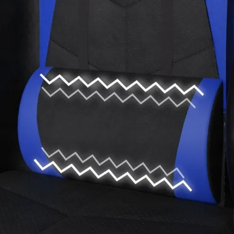 FOTEL GAMINGOWY CYBER CHAIRS X-POWER BLUE - BIUROWY Z MASAŻEM I PODNÓŻKIEM
