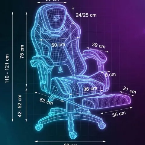 Fotel gamingowy obrotowy krzesło gracza podnóżek kubełkowy Specter Sofotel