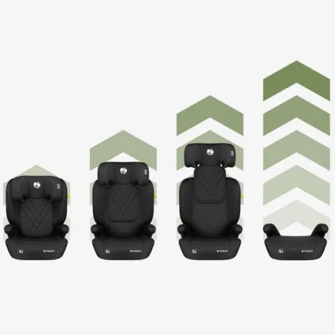 Fotelik Samochodowy 15-36Kg Isofix Tulano I-Size Czarny Poddupnik 100-150Cm