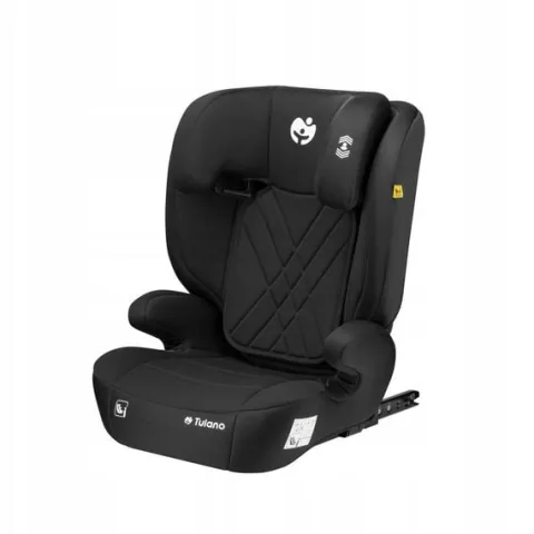 Fotelik Samochodowy 15-36Kg Isofix Tulano I-Size Czarny Poddupnik 100-150Cm