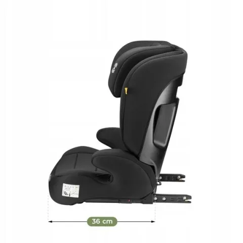 Fotelik Samochodowy 15-36Kg Isofix Tulano I-Size Czarny Poddupnik 100-150Cm