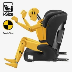 Fotelik Samochodowy 15-36Kg Isofix Tulano I-Size Czarny Poddupnik 100-150Cm