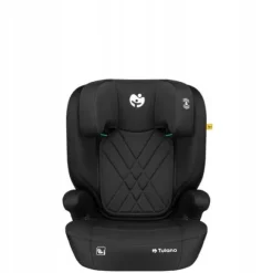Fotelik Samochodowy 15-36Kg Isofix Tulano I-Size Czarny Poddupnik 100-150Cm