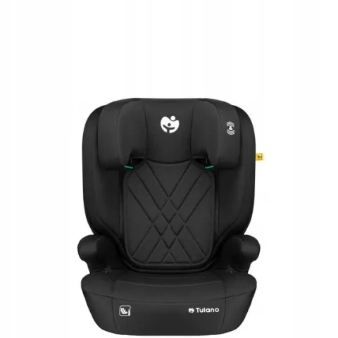 Fotelik Samochodowy 15-36Kg Isofix Tulano I-Size Czarny Poddupnik 100-150Cm