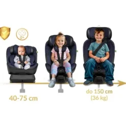 Fotelik samochodowy Nukido Aero Line czarno-granatowy 0-36 kg ISOFIX