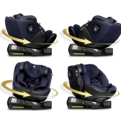 Fotelik samochodowy Nukido Aero Line czarno-granatowy 0-36 kg ISOFIX