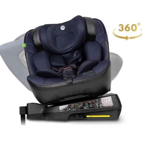 Fotelik samochodowy Nukido Aero Line czarno-granatowy 0-36 kg ISOFIX