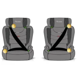 Fotelik samochodowy Nukido Louis czarno-granatowy 15-36 kg ISOFIX