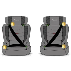 Fotelik samochodowy Nukido Louis Soft czarny 15-36 kg ISOFIX