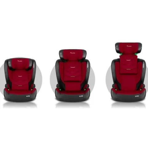 Fotelik samochodowy Nukido Louis czarno-czerwony 15-36 kg ISOFIX