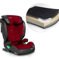 Fotelik samochodowy Nukido Louis czarno-czerwony 15-36 kg ISOFIX