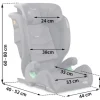 Fotelik samochodowy Nukido Louis Soft szary15-36 kg ISOFIX