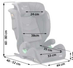 Fotelik samochodowy Nukido Louis Soft szary15-36 kg ISOFIX