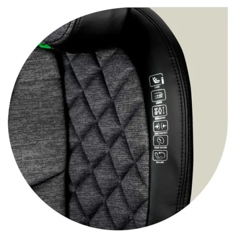 Fotelik samochodowy Nukido Louis czarno-szary 15-36 kg ISOFIX