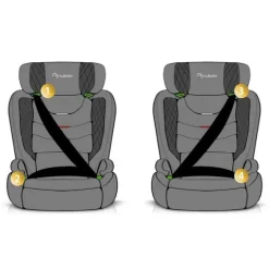 Fotelik samochodowy Nukido Louis czarno-szary 15-36 kg ISOFIX