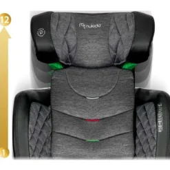Fotelik samochodowy Nukido Louis czarno-szary 15-36 kg ISOFIX