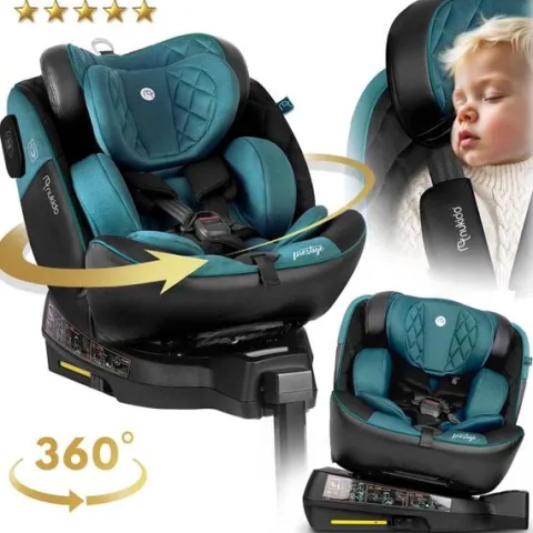 Fotelik samochodowy Nukido Prestige Line czarno-niebieski 0-36 kg ISOFIX