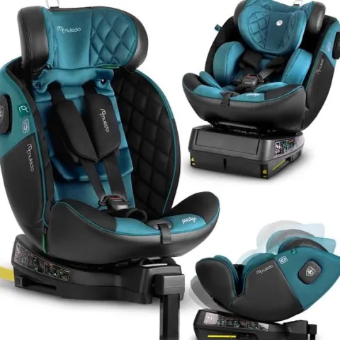Fotelik samochodowy Nukido Prestige Line czarno-niebieski 0-36 kg ISOFIX