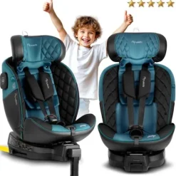 Fotelik samochodowy Nukido Prestige Line czarno-niebieski 0-36 kg ISOFIX