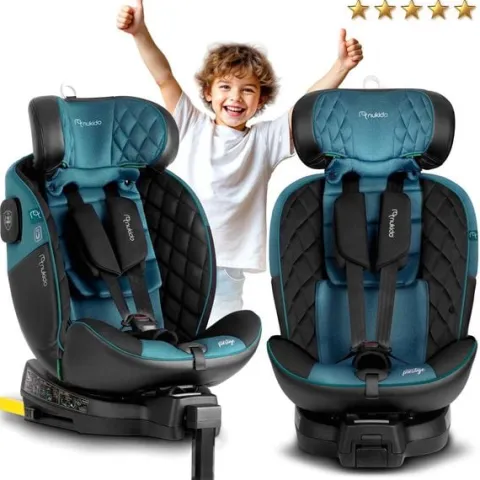 Fotelik samochodowy Nukido Prestige Line czarno-niebieski 0-36 kg ISOFIX