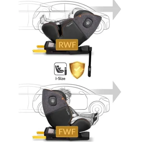 Fotelik samochodowy Nukido Prestige Line czarno-szary 0-36 kg ISOFIX