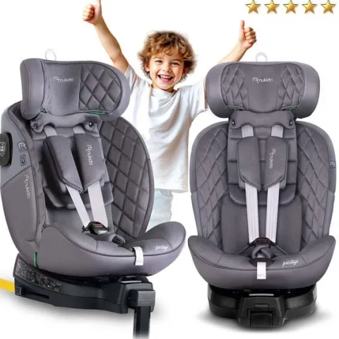 Fotelik samochodowy Nukido Prestige Line szary 0-36 kg ISOFIX
