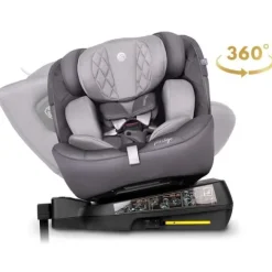 Fotelik samochodowy Nukido Prestige Line szary 0-36 kg ISOFIX