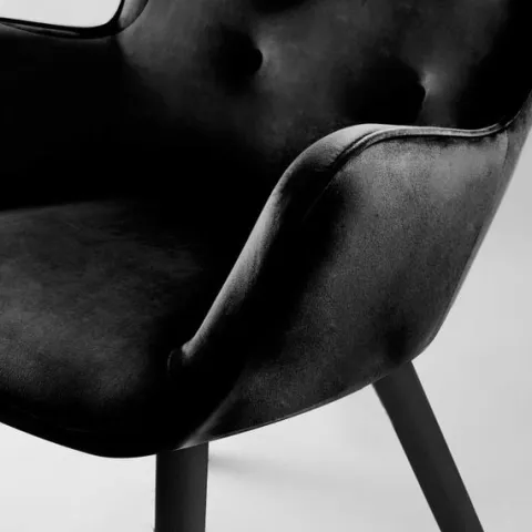 Fotel uszak z podnóżkiem Sofotel Norse czarny