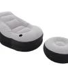 Fotel welurowy z podnóżkiem 130 x 99 x 76 cm INTEX 68564
