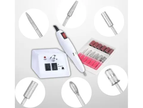 Frezarka do paznokci manicure pedicure profesjonalna 3 zestawy frezów