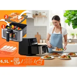 Frytkownica beztłuszczowa Air fryer frytownica 6,5l Berdsen 1700W BD-655 czarna