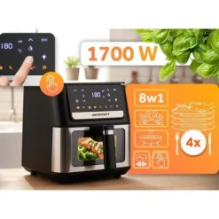 Frytkownica beztłuszczowa Air fryer frytownica 6,5l Berdsen 1700W BD-655 czarna