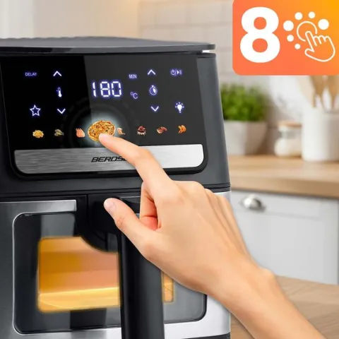 Frytkownica beztłuszczowa Air fryer frytownica 6,5l Berdsen 1700W BD-655 czarna