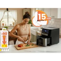 Frytkownica beztłuszczowa Air fryer frytownica 6,5l Berdsen 1700W BD-655 czarna