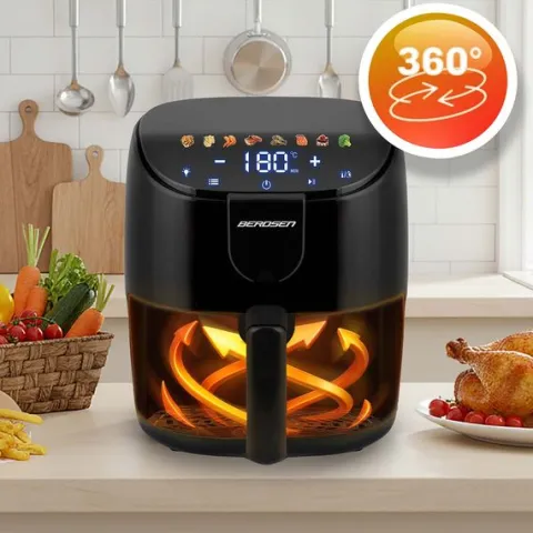 Frytkownica beztłuszczowa Air fryer frytownica 4l Berdsen 1500W BD-658 czarna