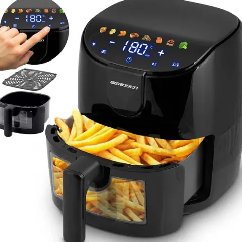 Frytkownica beztłuszczowa Air fryer frytownica 4l Berdsen 1500W BD-658 czarna