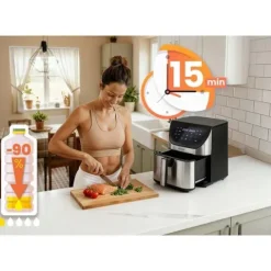 Frytkownica beztłuszczowa Air fryer frytownica 8l Berdsen 1700W BD-659 srebrna