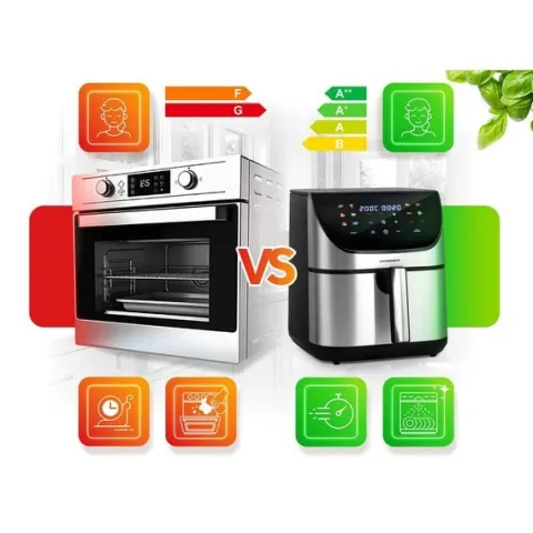 Frytkownica beztłuszczowa Air fryer frytownica 8l Berdsen 1700W BD-659 srebrna