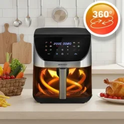 Frytkownica beztłuszczowa Air fryer frytownica 8l Berdsen 1700W BD-659 srebrna